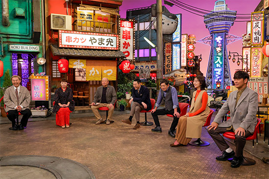 岩尾望（フットボールアワー）、なるみ、山本浩之、東野幸治、メッセンジャー黒田、豊崎由里絵、岡田圭右（ますだおかだ）　