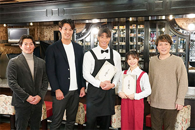 糸井嘉男（阪神タイガース・スペシャルアンバサダー）、杉原愛子（体操）、藤浪晋太郎投手、北條史也選手、恋さん（シャンプーハット）