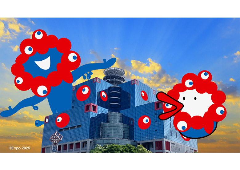 ハチエモンとミャクミャクのコラボプロモーション映像