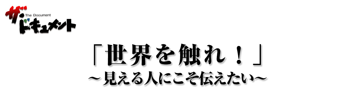 世界を触れ！ ～見える人にこそ伝えたい～