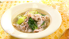 豚肉とチンゲンサイの中華風スープ 