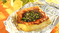 くりぬき豆腐のしょうが味噌