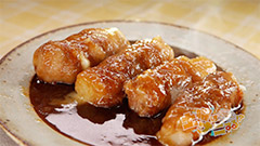 おもチーズ肉巻き ガーリックバター醤油照り焼き
