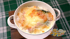 餅のホワイトソースグラタン