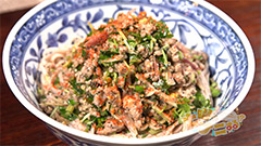 豚ひき肉と香味野菜の混ぜそば