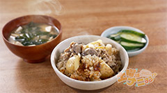 新じゃがと牛肉の炊き込みベジごはん