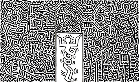 Set for Untitled （Subway Drawing）, 1981-83, Nakamura Keith Haring Collection, Keith Haring Artwork ©Keith Haring FoundationSweet Saturday Night