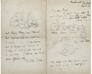 《ノエル・ムーア宛ての絵手紙》1893年 ピアーソンPLC © Victoria ＆ Albert Museum, London, 2015