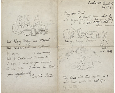 《ノエル・ムーア宛ての絵手紙》1893年 ピアーソンPLC © Victoria & Albert Museum, London, 2015