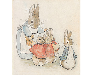 《『ピーターラビットのおはなし』挿絵原画》 1902年 ウォーン・アーカイブ/フレデリック・ウォーン社 © Frederick Warne & Co. Ltd, 2017
