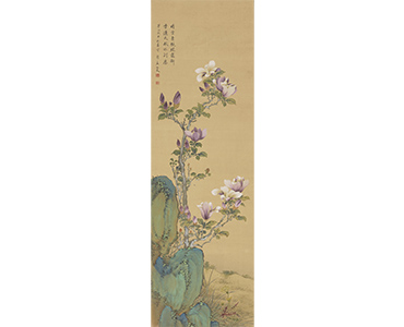 川本月香《木蓮図》大正7年(1918) 関和男氏蔵【前期展示:2024年1月21日まで】