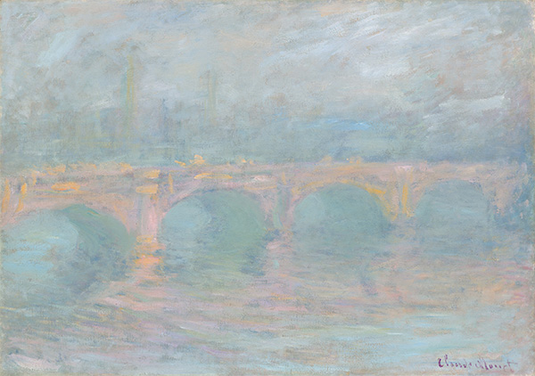 《ウォータールー橋、ロンドン、日没》1904年 油彩、カンヴァス 65.5×92.7cm ワシントン・ナショナル・ギャラリー