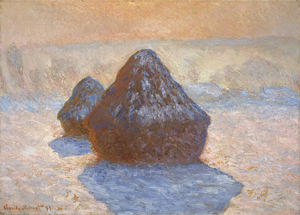 《積みわら、雪の効果》1891年 油彩、カンヴァス 65.0×92.0cm スコットランド・ナショナル・ギャラリー