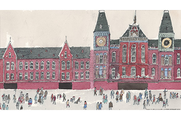 《旅の絵本X オランダ編 アムステルダム中央駅》 2022年