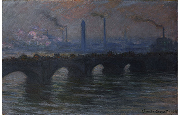 《ウォータールー橋、曇り》1900年 油彩、カンヴァス 65.0×100.0cm ヒュー・レイン・ギャラリー