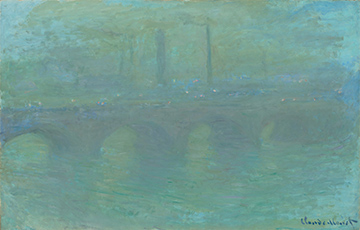 《ウォータールー橋、ロンドン、夕暮れ》1904年 油彩、カンヴァス 65.7×101.6cm ワシントン・ナショナル・ギャラリー