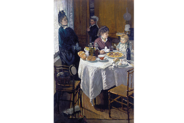 《昼食》1868-69年 油彩、カンヴァス 231.5×151.5cm シュテーデル美術館