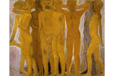 秋野不矩《少年群像》