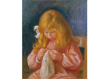 ピエール＝オーギュスト・ルノワール《縫物をするジャン・ルノワール》