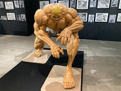 刃牙展・刃牙博で展示していた額装に加えて「ジャック・ハンマーの激闘シーン」 「刃牙らへんのジャック・ハンマー登場シーン」の2つの額装を展示ッッ！！