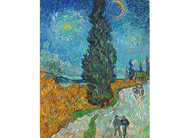 《夜のプロヴァンスの田舎道》