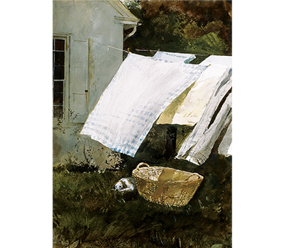 《洗濯物》 1961年 水彩