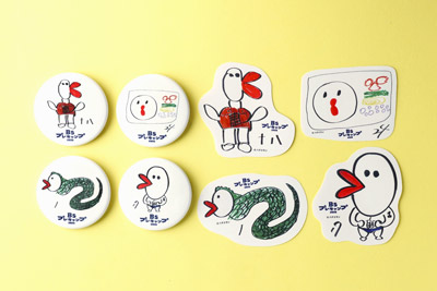 缶バッジ、ステッカー