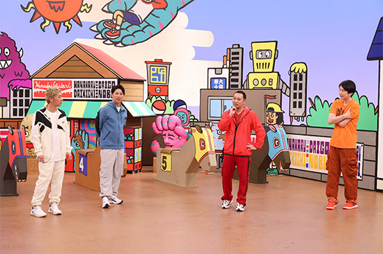 嶋佐和也、屋敷裕政、大悟、濱家隆一