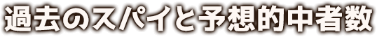 過去のスパイと予想的中者数