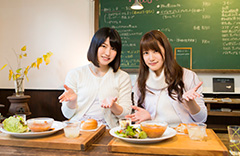 旧田山小学校とカフェねこぱん