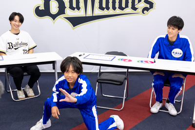 藤原丈一郎（なにわ男子）、谷口尊星（関西ジュニア）、角紳太郎（関西ジュニア・Boys be）