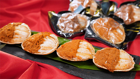 セコガニ甲羅盛り