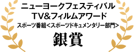 ニューヨークフェスティバルTV＆フィルムアワード スポーツ番組＜スポーツドキュメンタリー部門＞銀賞
