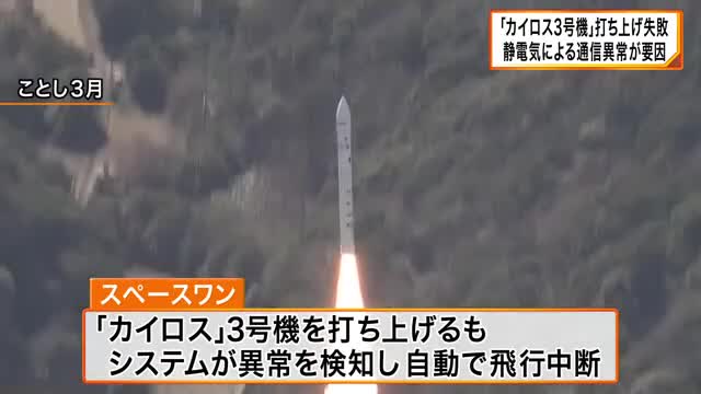 「カイロス」3号機打ち上げ失敗は静電気によるノイズが通信線に混入か　宇宙シンポジウムで発表