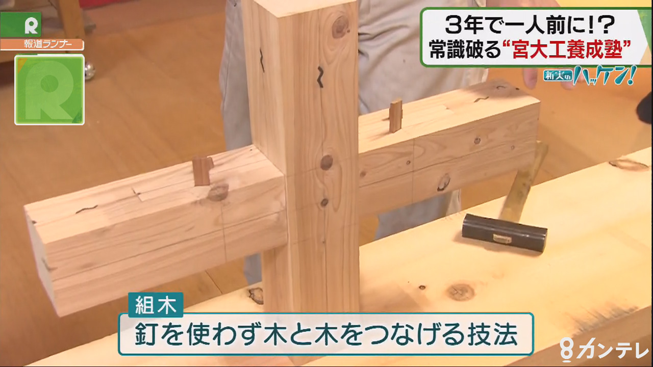 新実のハッケン 伝統の常識を破る 宮大工養成塾 特集 報道ランナー ニュース 関西テレビ放送 カンテレ