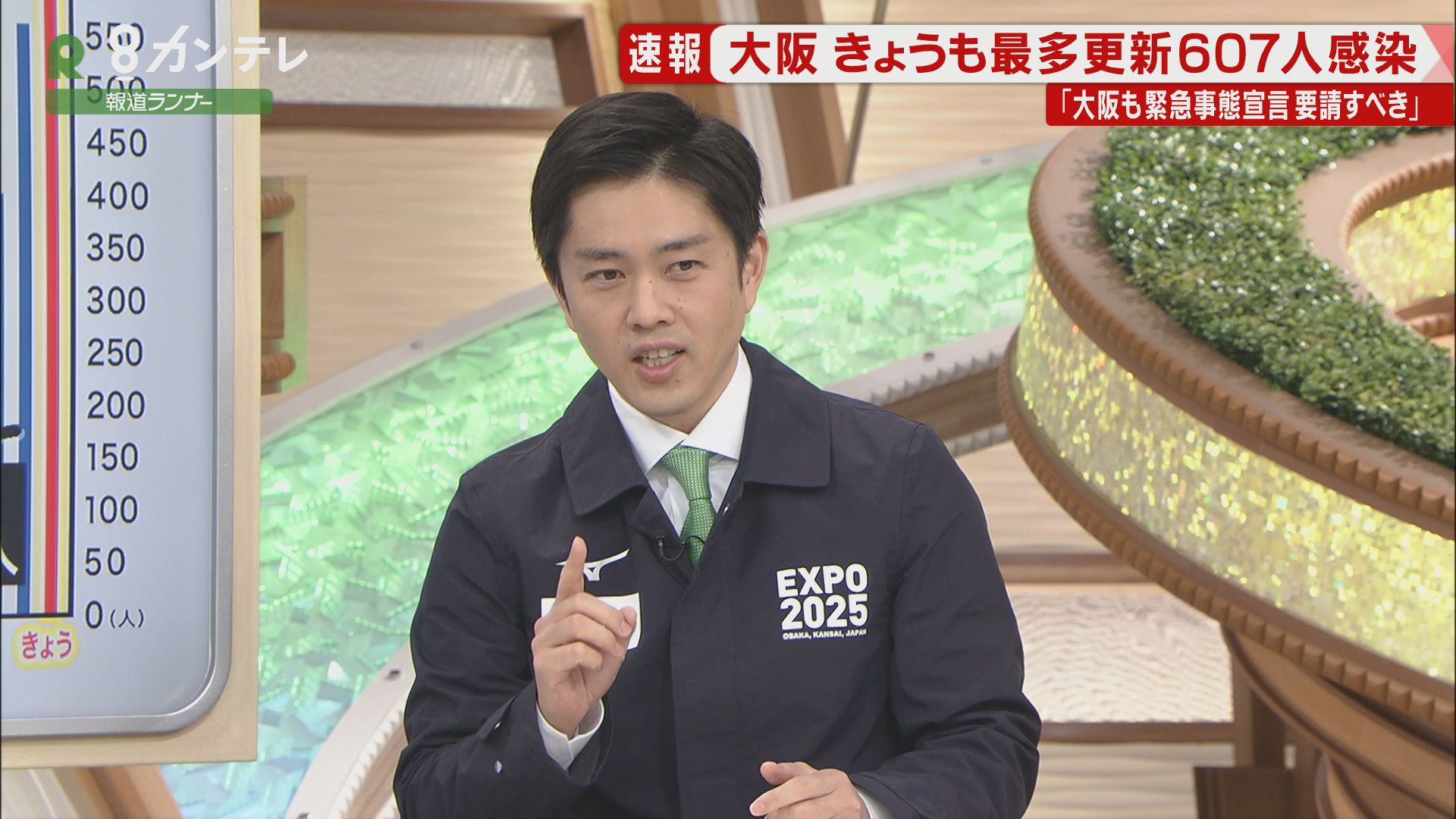 吉村知事「緊急事態宣言の発令は早ければ来週」　大阪の感染者は過去最多の”607人”