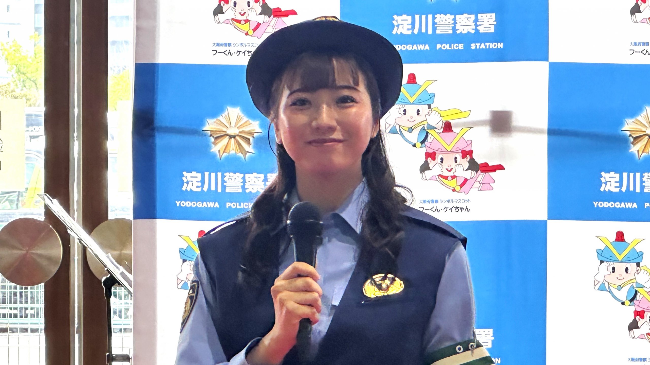 カンテレ・田中アナが一日警察署長で呼びかけ　11月から道交法改正　自転車の「酒気帯び」「ながら」運転が罰則対象