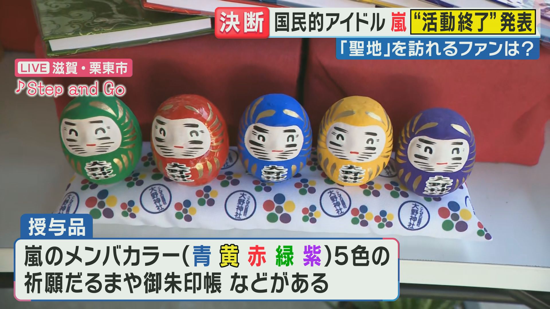 嵐 - 【嵐の聖地】大野神社のまめだるま 5色セットの通販 by