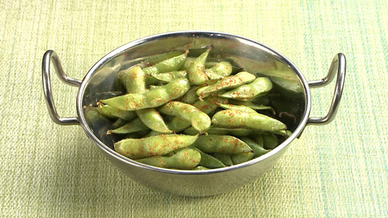 秋は枝豆を焼く