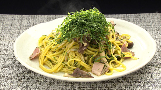 柚子胡椒香る 大葉ジェノベーゼ風焼きそば