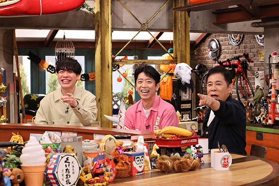 川島明（麒麟）、後藤輝基（フットボールアワー）、岡村隆史（ナインティナイン）