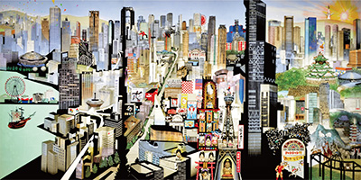 日本一大阪人パノラマ©Fujishiro Seiji Museum 2014