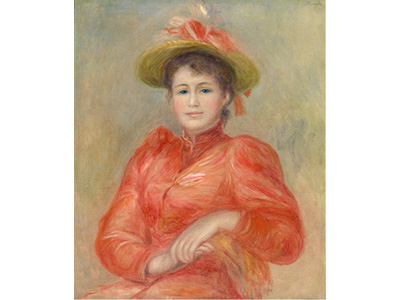 ピエール＝オーギュスト・ルノワール 《赤い服の女》
