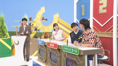 川島明（麒麟）、皆藤愛子、蛍原徹、エース（バッテリィズ）