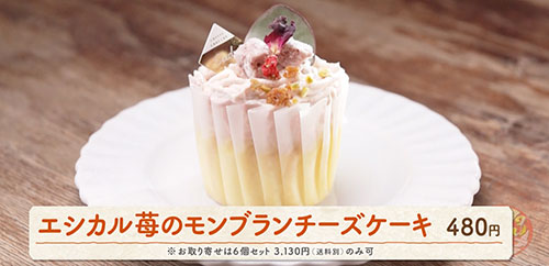 エシカル苺のモンブランチーズケーキ