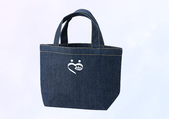 Heaven’s messenger ロゴ刺繍デニムトート