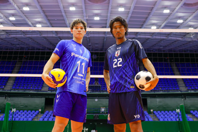 西田有志選手（大阪ブルテオン）、中澤佑二（元日本代表DF）