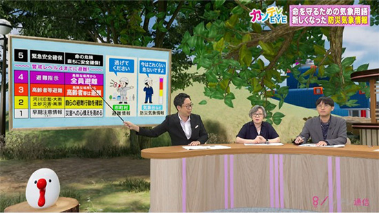 危険度と避難が5つのレベルになった「防災気象情報」