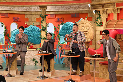 河井 ゆずる(アインシュタイン)、田中卓志(アンガールズ)、アンタッチャブル(山崎弘也・柴田英嗣)