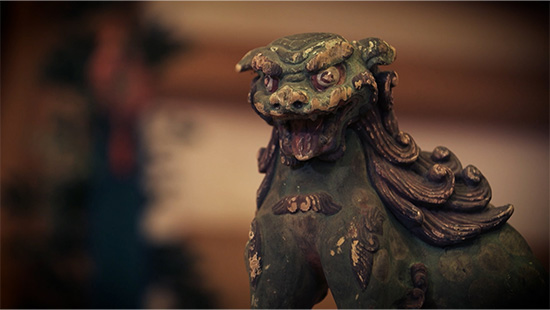 岡部家奉納の狛犬